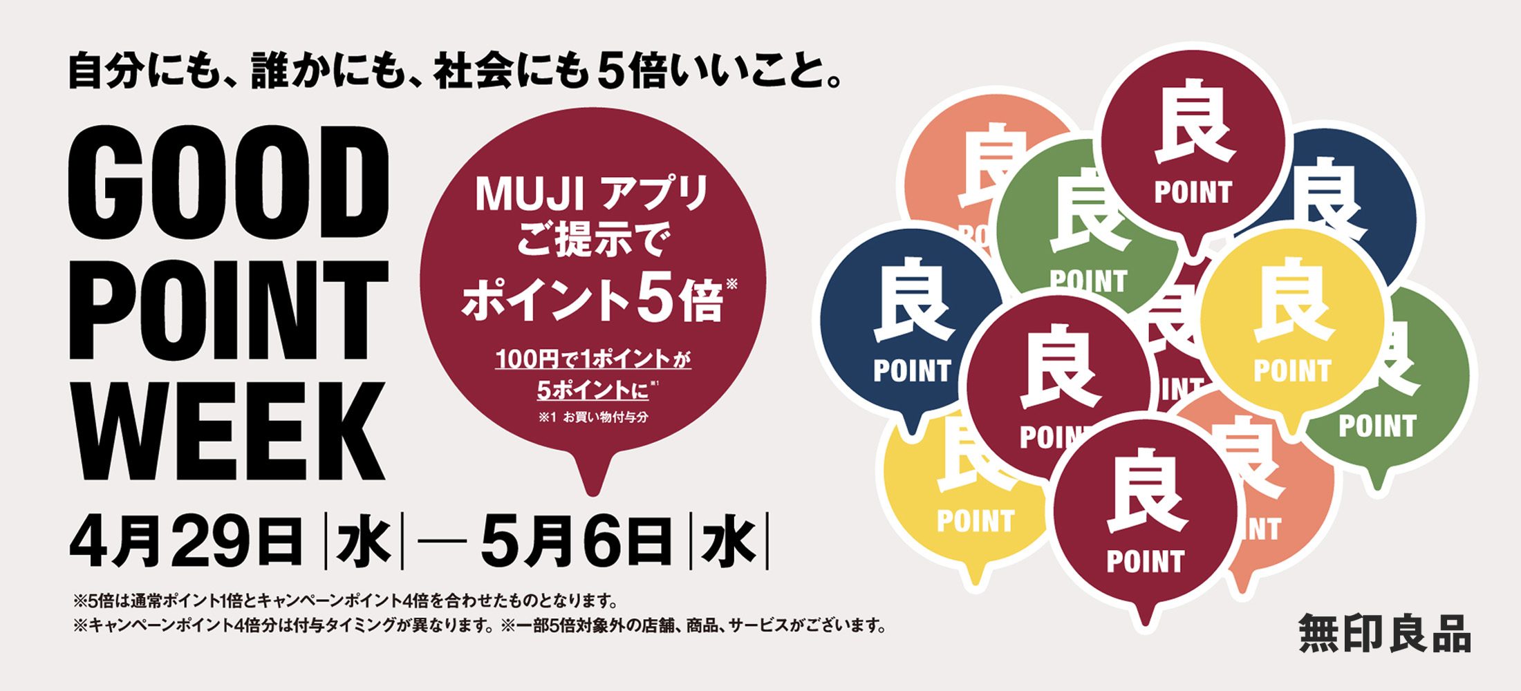 無印良品『GOOD POINT WEEK』